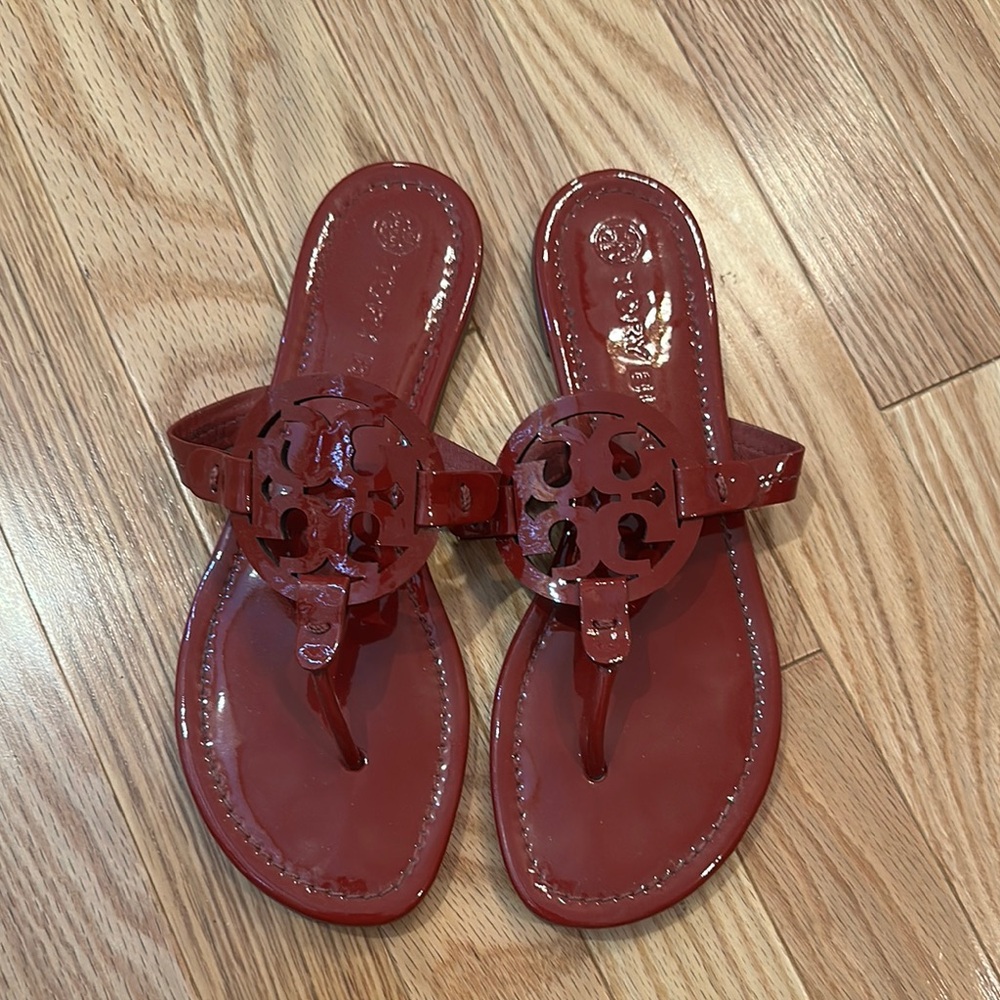 Tory Burch Red Miller Sandals EUC 8.5